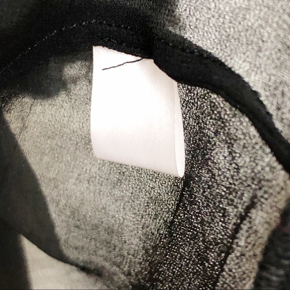 NWOT GENERATION LOVE Black Chiffon Ruffle Long Sleeve Semi Sheer Mini Dress Sm - Picture 10 of 16